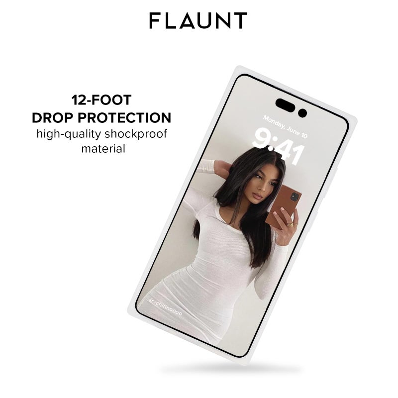 Flaunt Official Square Protective Case - Compatible with iPhone 16 Pro Max - Compatible with MagSafe & Wireless Charging - Drop-Tested & Shockproof - (Rainbow Confetti Tortoise Shell) - Image 4
