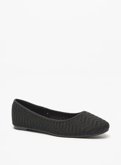 Flora Bella By Shoexpress Women's Textured Slip-On Ballerina Shoes
