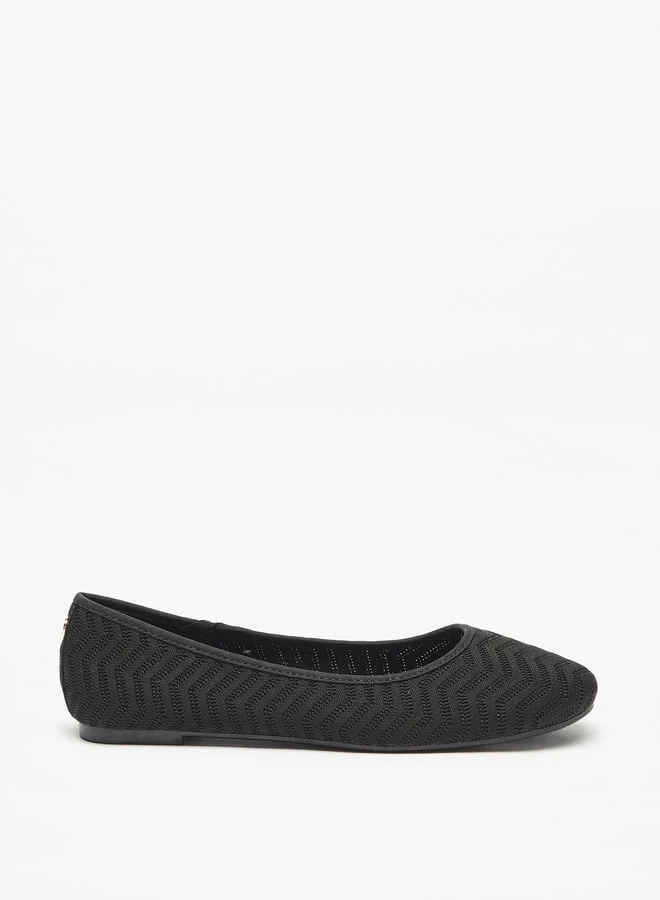 Flora Bella By Shoexpress Women's Textured Slip-On Ballerina Shoes