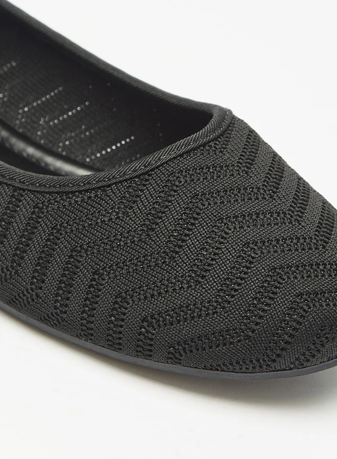 Flora Bella By Shoexpress Women's Textured Slip-On Ballerina Shoes