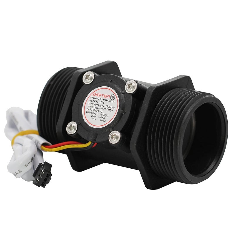 DIGITEN مستشعر تدفق الماء G1-1/2" 1.5" مفتاح عداد التحكم في التدفق 10-150 لتر/دقيقة - Image 2