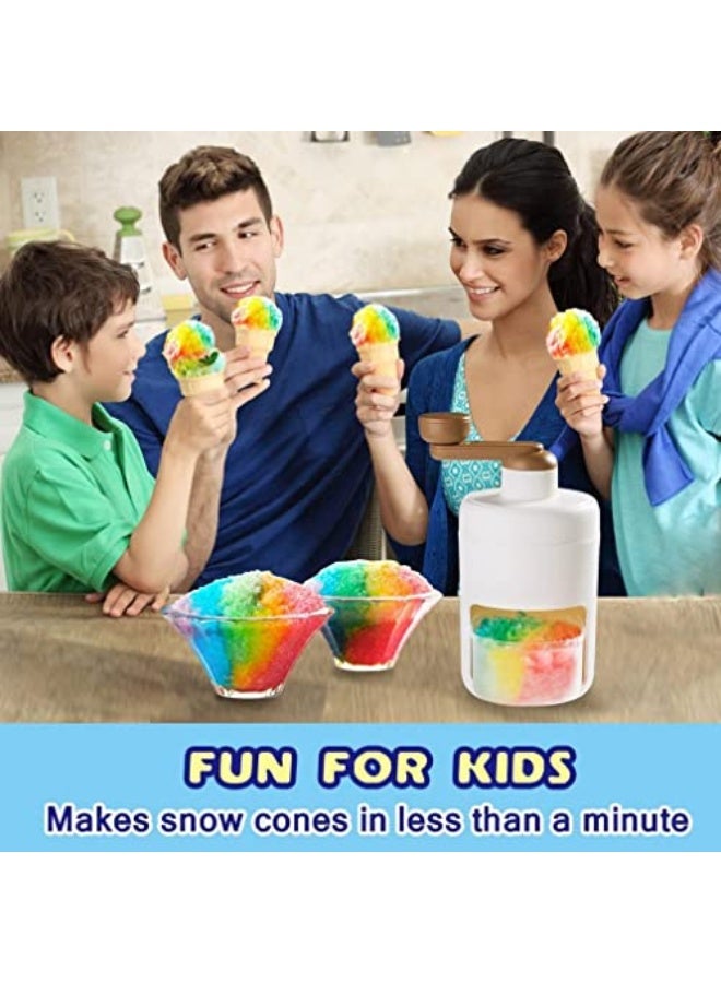 Goodern Shaved Ice Machine Snow Cone Machine,Manual Portable Ice Crusher with Free Ice Cube Trays Slushie Machine Hand Crank Ice Crusher Shaved Ice Machine Ice Blender for Drinks Ice Cream Snowcone  - Image 2