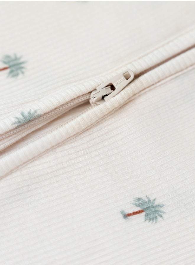 Hushabye – Zippered Baby Sleepsuit – Ribbed Bamboo – Date Palm - Image 3
