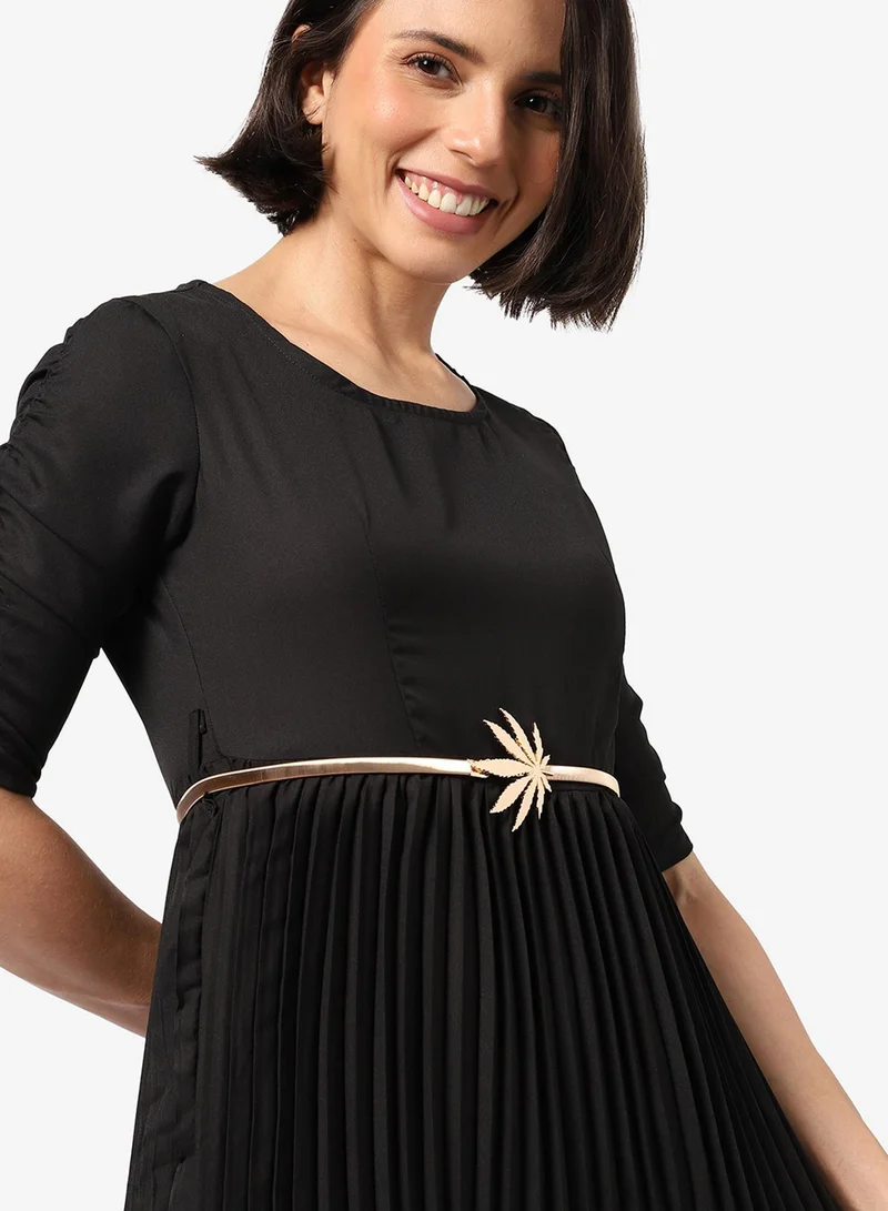 صوص هاوت حزام خصر بلون سادة