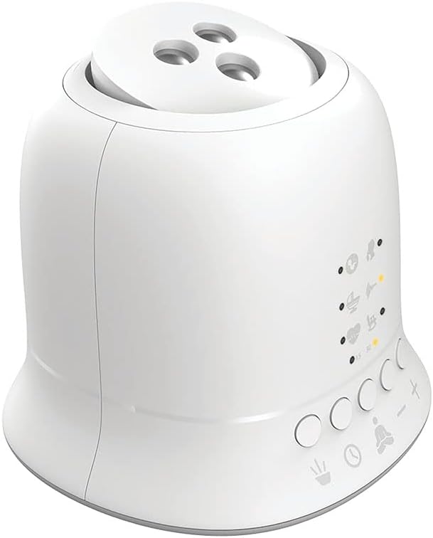 HoMedics آلة الصوت والمش projector من هوميدكس مع 6 أصوات مهدئة للنوم لطفلك والأطفال ومش projector مائل مع 9 صور لمساعدة أطفالك على النوم - Image 1