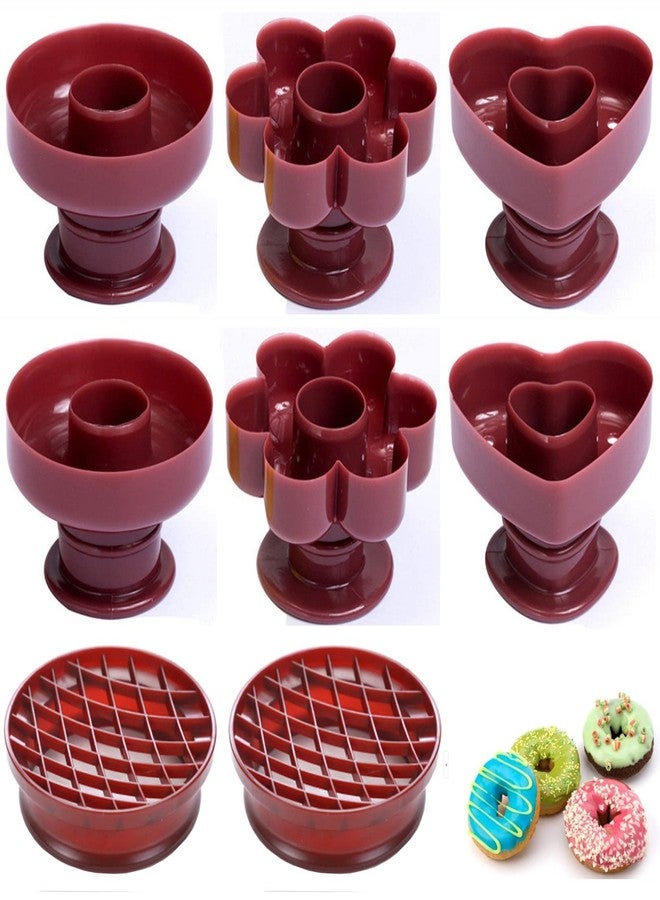 DD-life 8 Pcs Donut Maker Cutter, Doughnut Molds,DIY Donut Mold,Donut Cutter,Biscuit Stamp Cake Mould,Fondant Cake Bread Dessert Bakery Mould,Home Kitchen DIY Baking Tool - Image 1