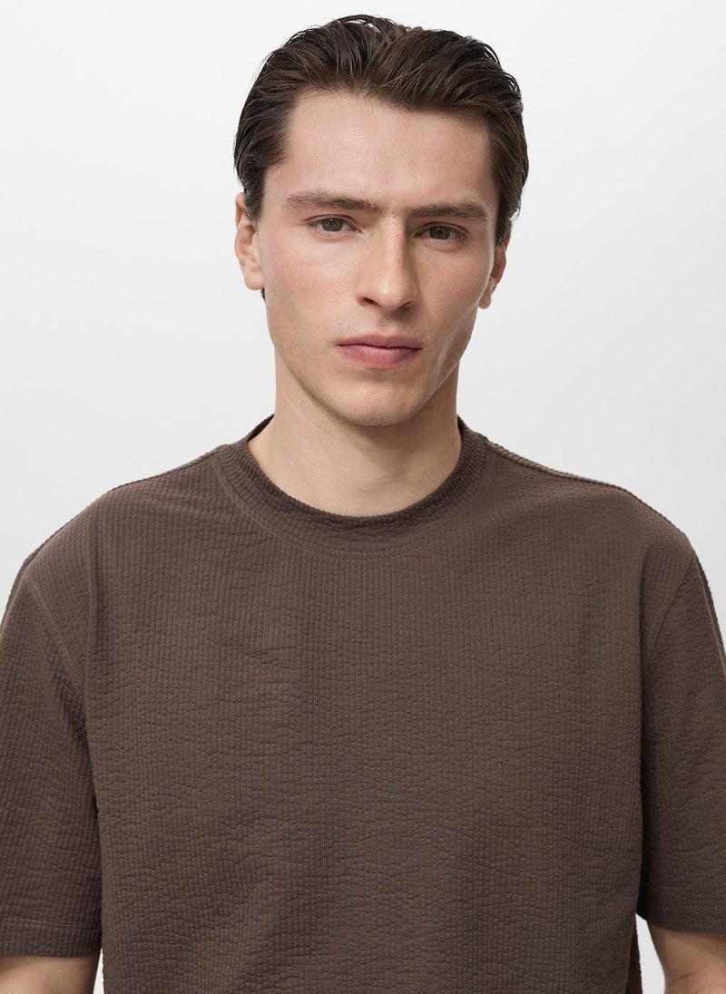 Mango Man Cotton Seersucker T-Shirt  - Image 4