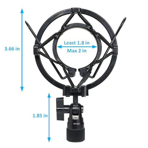 YOUSHARES AT2020 Shock Mount Microphone Shock Mount Reduces Vibration Noise for Audio Technica AT2020 AT2035 ATR2500 Condenser Mic - Image 3