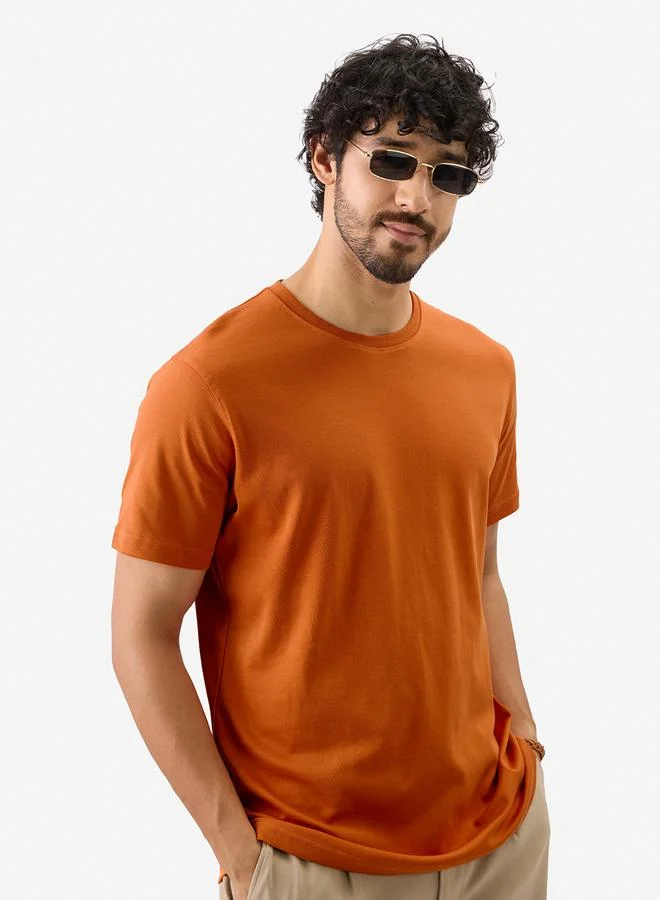 ذا سوليد ستور تيشيرت انترلوك سادة بأكمام قصيرة