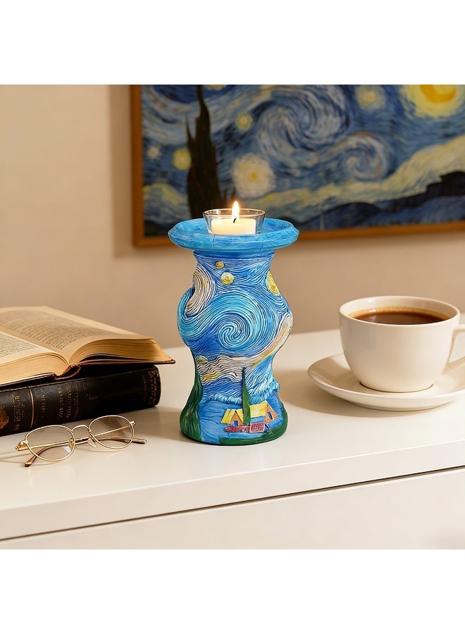 general Starry Sky Candle Holder Romantic Candlestick Home Decor Ornament for Living Room Bedroom Table Desktop Decoration - Image 1