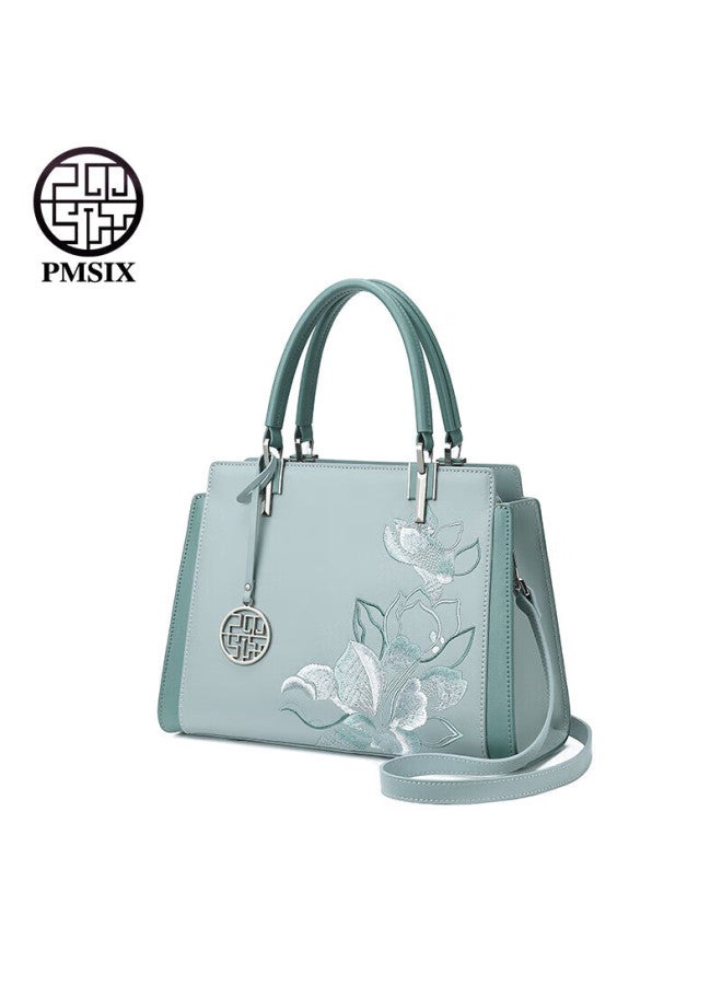 Pmsix Women's Handbag, Practical Mother's Birthday Gift, Chinese-style Embroidery, Large Capacity, Middle-aged Ladies' Tote And Shoulder Bag - Image 1