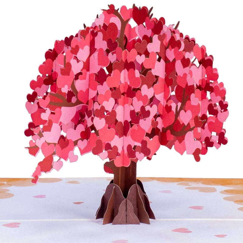 Paper Love 3D Heart Tree Pop Up Valentine's Day Card, For Valentines Day, Birthday, Anniversary, Wedding, All Occasions - 5" x 7" Cover - Includes Envelope and Note Tag - Image 1