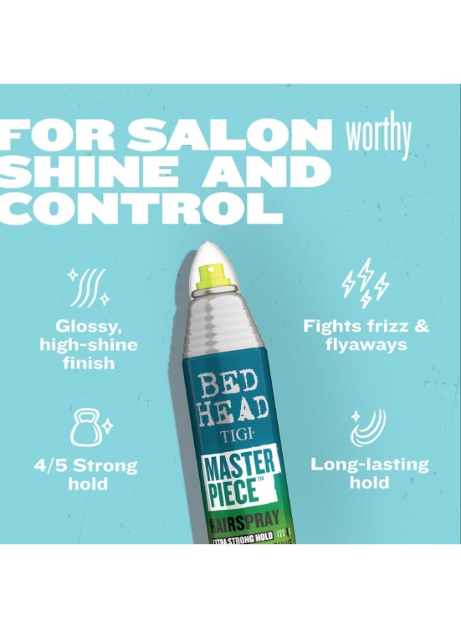 TIGI Bed Head Frizz Control Hair Spray, Masterpiece Extra Hold Hair Care Spray for Shiny and Glossy Hair, 10.3 oz - Image 2