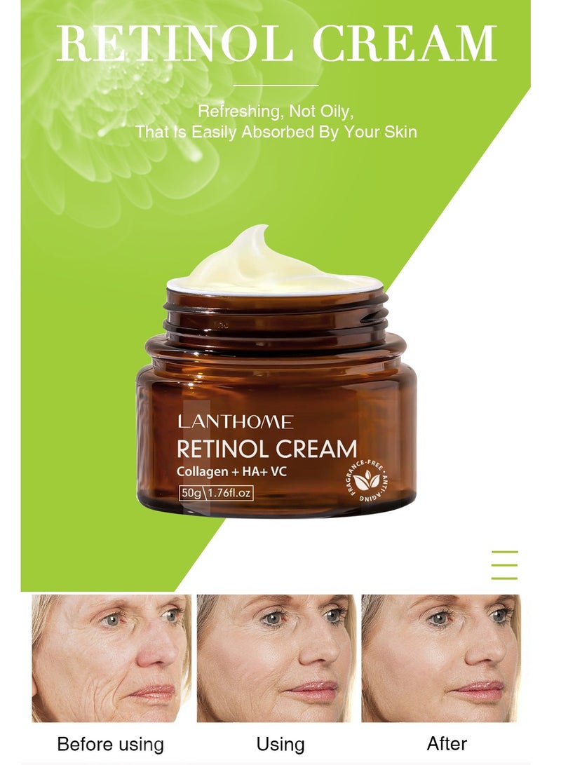 لانثوم كريم الريتينول ، كريم العناية بالوجه ، مضاد للشيخوخة ، تقليل فيضان الزهم ، تمييع صبغة البشرة ، تنعيم البشرة ، شد الجلد ، زيادة مرونة الجلد ، 50 جرام - Image 3