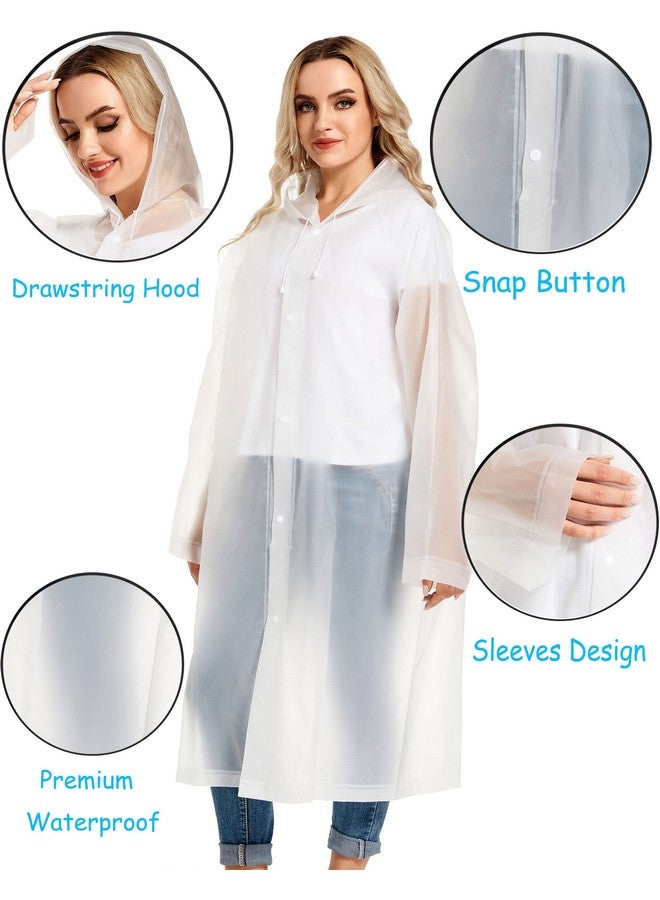 HOOMBOOM Rain Ponchos For Adults Reusable Raincoats Hooded For Women Men Survival Heavy Duty Military Impermeable 2 Packs Rain Coat - Image 2