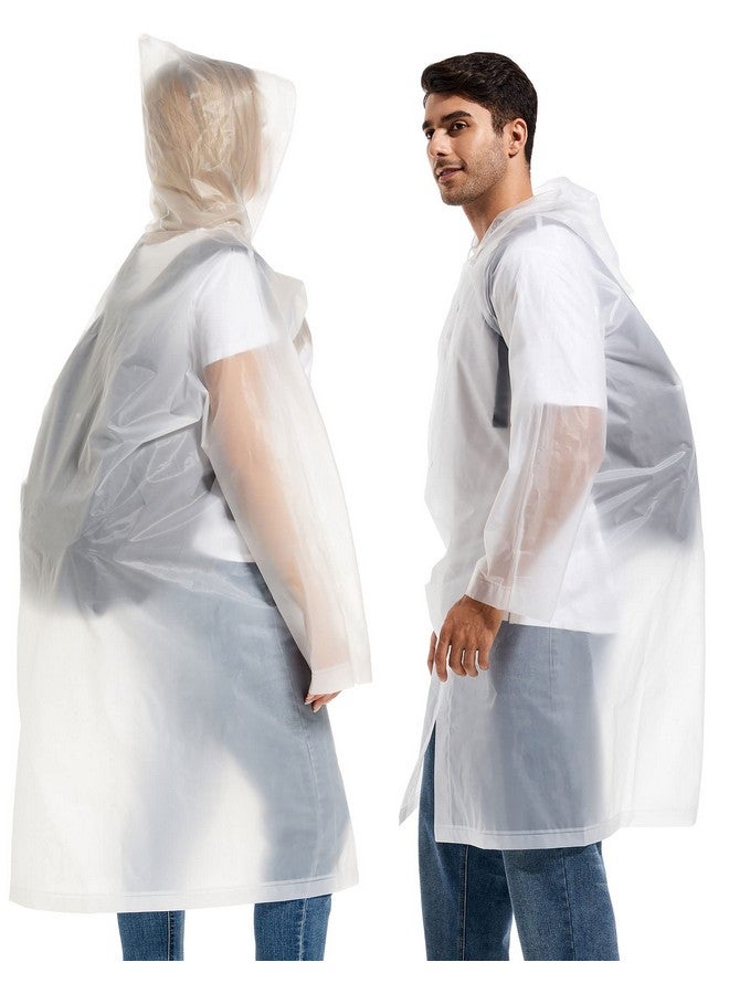 HOOMBOOM Rain Ponchos For Adults Reusable Raincoats Hooded For Women Men Survival Heavy Duty Military Impermeable 2 Packs Rain Coat - Image 3