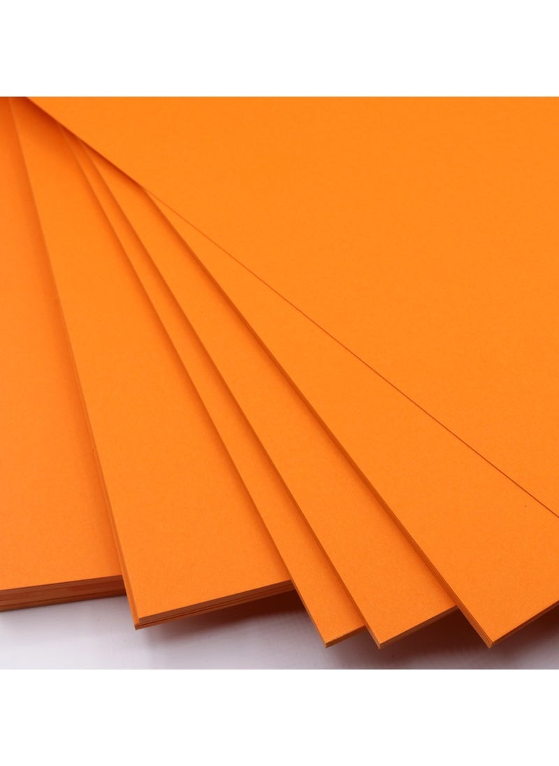 firstnock Orange Color Paper A4, 250GSM,  20 Sheets  - Image 1