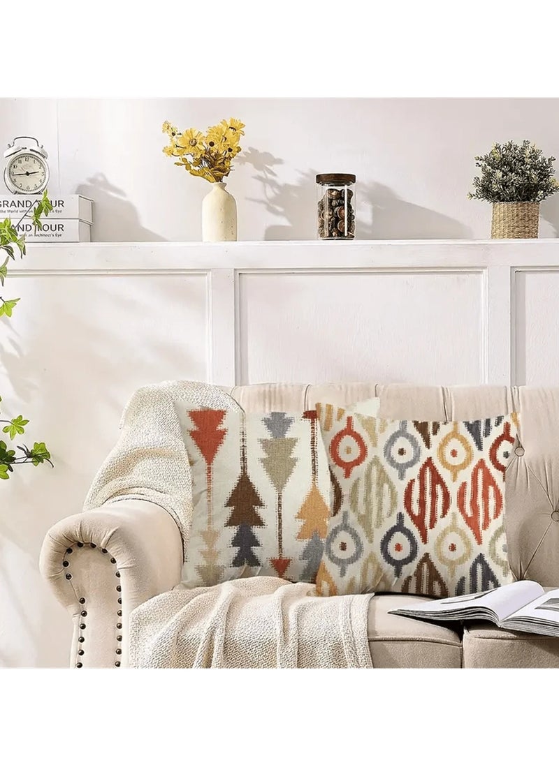 Generic Cushion Cover Set Of 4 Pieces, Bright And Solid Colors, Size 45 Cm X 45 Cm, Without Filling.  - Image 3