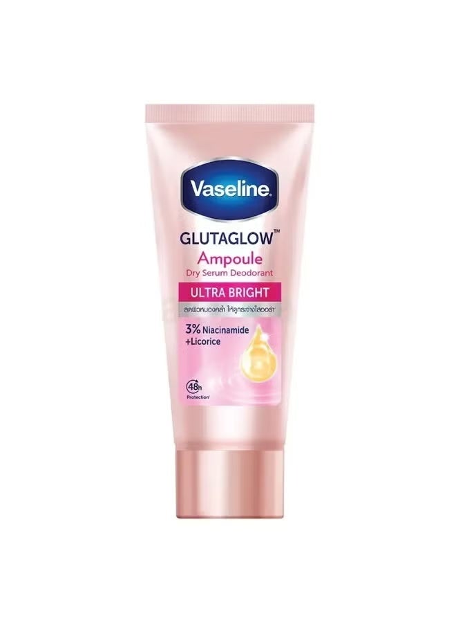 Vaseline GlutaGlow Ampoule Dry Serum Deodorant – 3% Niacinamide + Licorice, Ultra Bright – 45ml - Image 2