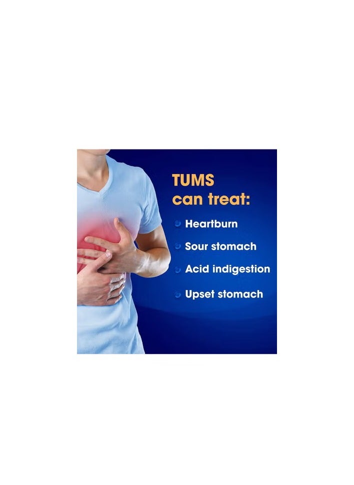 TUMS - 100 Count Antacid Chewable Tablets, Extra Strength for Heartburn Relief, Assorted Fruit 750mg - Image 1