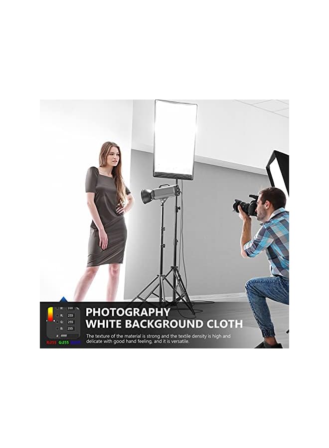 Neewer 9 x 13 feet/2.8 x 4 meters Photography Background Photo Video Studio Polyester Backdrop Background Screen, Backdrop Stand Not Included (White) - Image 5