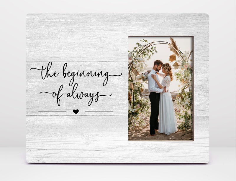 Orchroma Engagement Picture FrameEngagement Gifts for CouplesWedding Picture FrameWedding Gifts for Newly Engaged Best Friendsthe Beginning of Always 4x6 Photo Frame - Image 2
