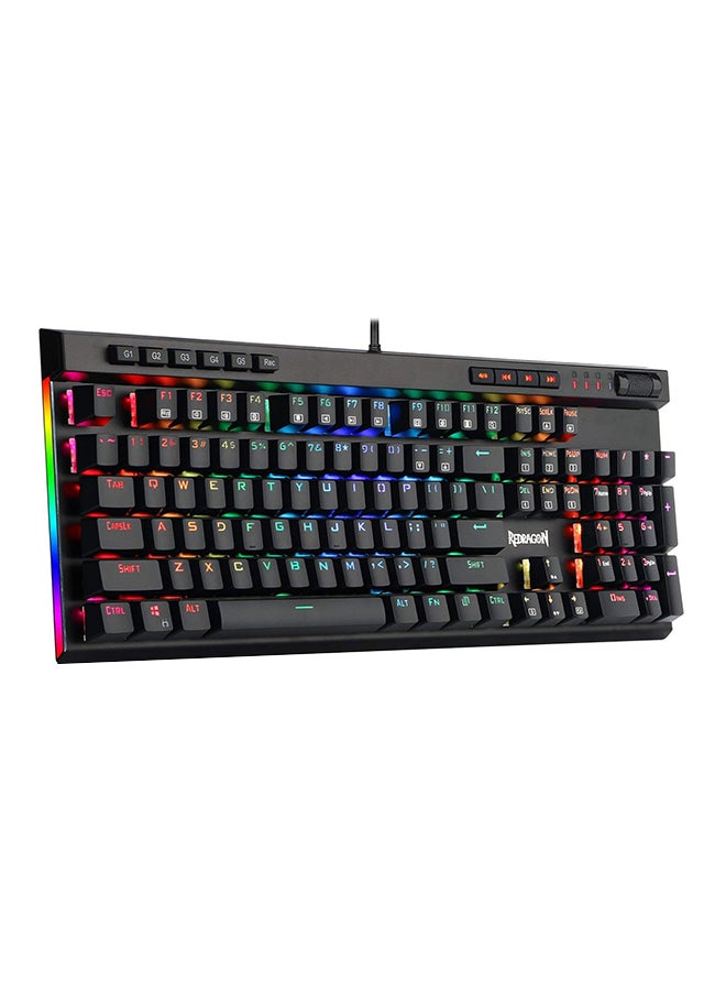 Redragon K580 VATA US layout RGB LED Backlit Mechanical Gaming Keyboard, Blue Switches, 104 Keys Anti-ghosting Macro Keys & Dedicated Media Controls, Onboard Macro Recording - Image 3