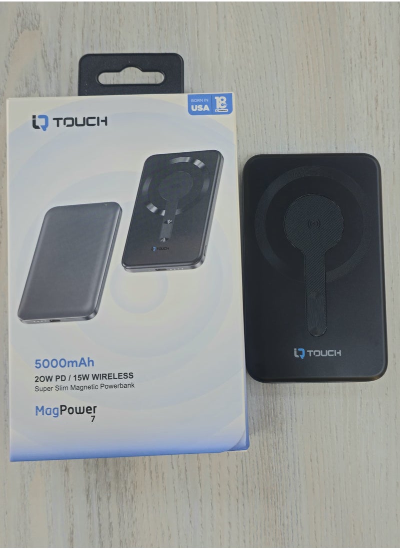 IQ TOUCH IQ Touch 5000mAH 20W PD/ 15W Wireless Super Slim Magnetic Power Bank  - Image 1