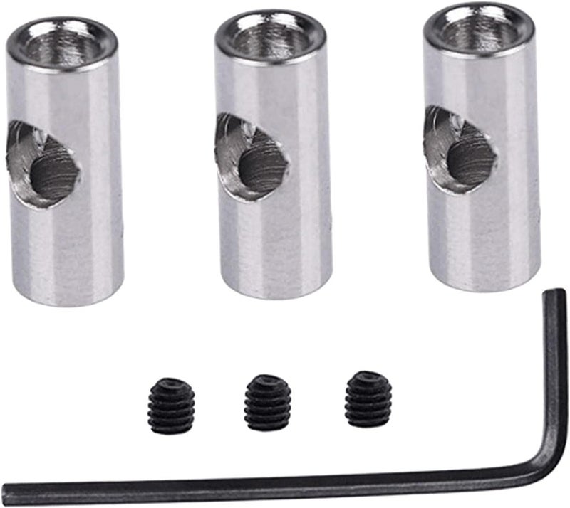 klarako3Pcs Shaft Coupler Shaft Coupling 3.175mm to 5mm Motor Connector with Screws and Wrench Motor Coupling Coupler Shaft Adapter for RC Airplane Boat, Ship Models - Image 1