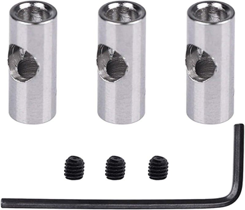 klarako3Pcs Shaft Coupler Shaft Coupling 3.175mm to 5mm Motor Connector with Screws and Wrench Motor Coupling Coupler Shaft Adapter for RC Airplane Boat, Ship Models - Image 3
