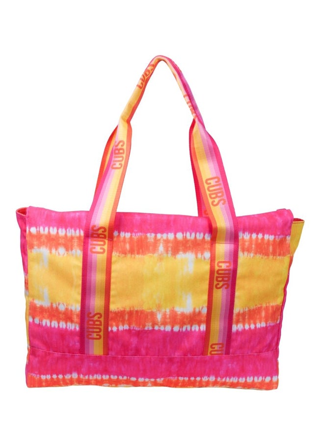 CUBS - Double Face Tote Bag Multicolor Large Girls who love Fuchia - Image 1