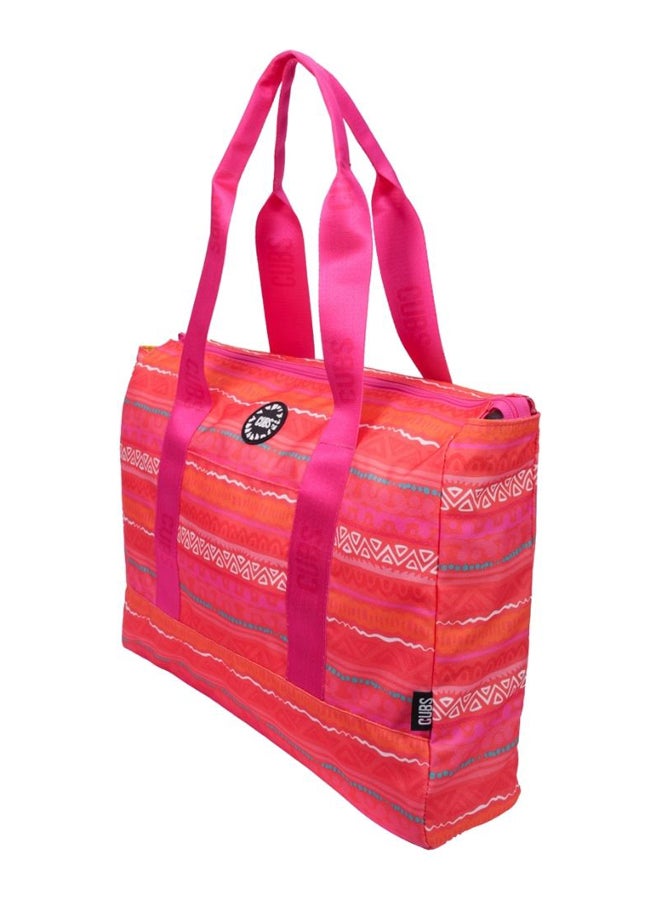 CUBS - Double Face Tote Bag Multicolor Large Girls who love Fuchia - Image 1
