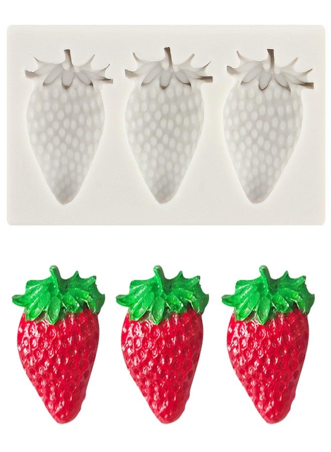 FCKEMLDS Strawberry Fondant Molds Mini Fruit Chocolate Cake Decorating Silicone Molds For Cupcake Topper Candy Polymer Clay Gum Paste - Image 1