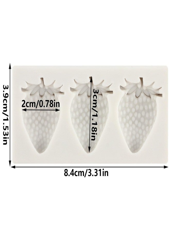 FCKEMLDS Strawberry Fondant Molds Mini Fruit Chocolate Cake Decorating Silicone Molds For Cupcake Topper Candy Polymer Clay Gum Paste - Image 2