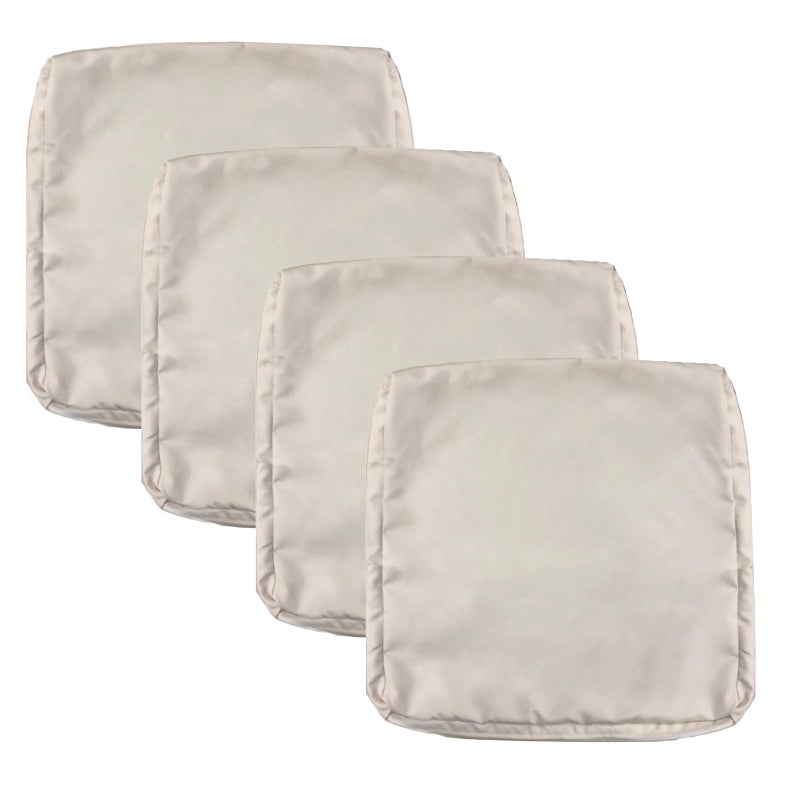 FLYMEI Patio Cushion Covers 24x24x4 Waterproof Outdoor Cushion Cover Replacement 4Packs Outdoor Seat Cushion Slipcover for Rattan Chair Sofa  Beige - Image 4