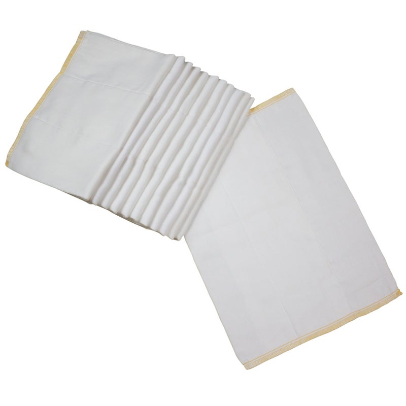 OsoCozy Prefold Cloth Diapers 1 Dz Soft Absorbent Durable Diaper Service Quality Prefolds 100 Cotton 10x14 Fits 610 Lbs Newborn 4x6x4