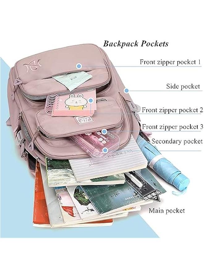 Solid Color Kids Girls Backpack Elementary Students Book Bag School Bag for Boys - Image 4