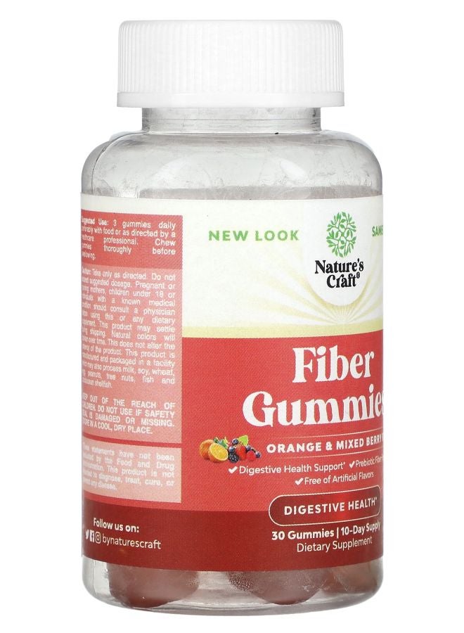 Nature's Craft Fiber Gummies Orange & Mixed Berry 30 Gummies - Image 2