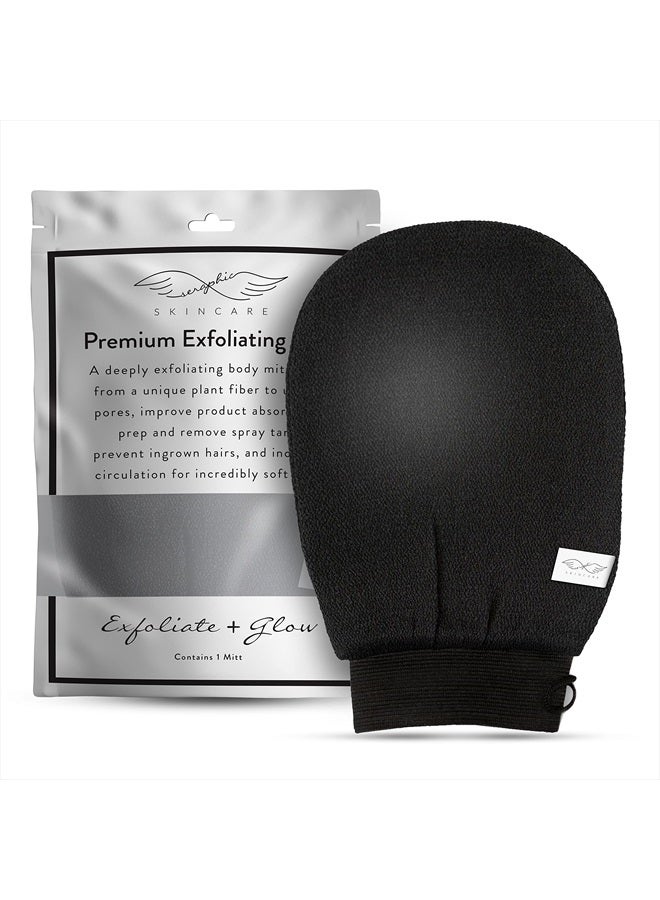 Seraphic Skincare Seraphic Skincare Korean Exfoliating Mitts (1pc) Microdermabrasion at Home, Exfoliating Gloves Visibly Lift Away Dead Skin, Great for Spray Tan Removal or Keratosis Pilaris, Made of 100% Viscose Fiber - Image 1