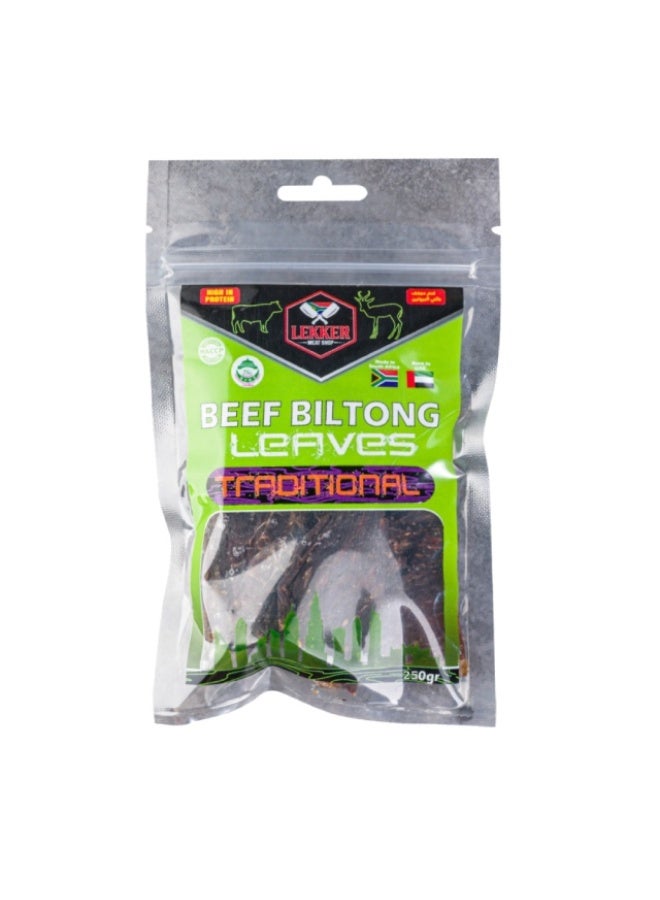 Beef Biltong Leaves, Traditional - 250g, UAE