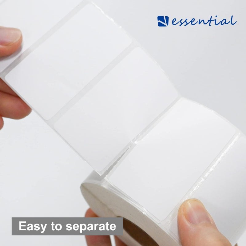 ESSENTIAL 2.25"x 1.25" (57mm ×32mm) White Direct Thermal Barcode Labels, Shipping Labels, Compatible with Zebra & Rollo Label Printer, 1000 Labels of Roll (1 Roll) - Image 3