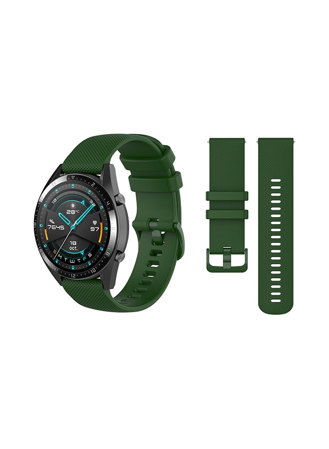 Stylish Replacement Band For Huawei Watch GT 2 46mm Green - Image 2