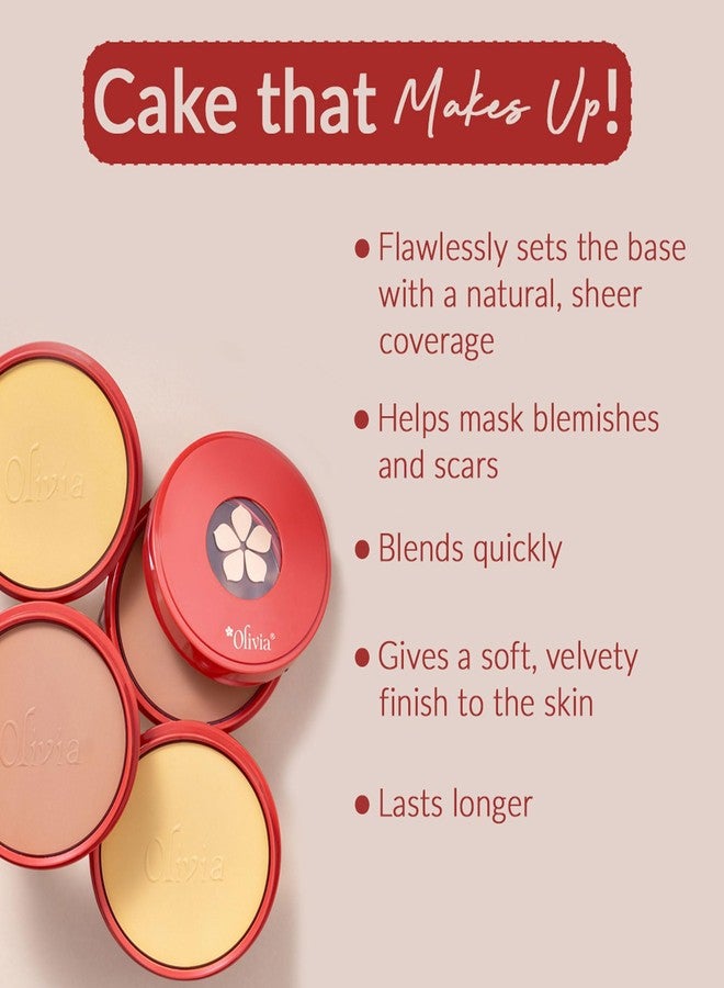 Olivia Skinsync Pan Cake 30g | Full Coverage Waterproof Makeup Base | Velvety Matte Finish | Hides Blemishes | Sweat-Resistant | UV Protection | Long-Lasting & Crease-Free Wear | 27 Creamy Maple - Image 3