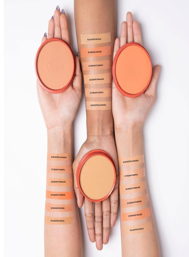 Olivia Skinsync Pan Cake 30g | Full Coverage Waterproof Makeup Base | Velvety Matte Finish | Hides Blemishes | Sweat-Resistant | UV Protection | Long-Lasting & Crease-Free Wear | 27 Creamy Maple - Image 2