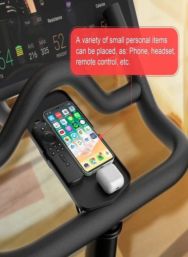 COOLWUFAN Phone Holder Compatible with Peloton Bike & Bike+ Accessories, Handlebar Stable Anti-Slippery Phone Mount Tray, Fit for Most Phone - Image 2