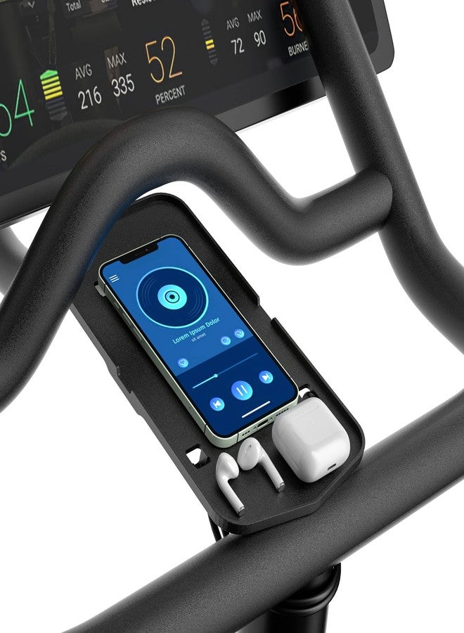 COOLWUFAN Phone Holder Compatible with Peloton Bike & Bike+ Accessories, Handlebar Stable Anti-Slippery Phone Mount Tray, Fit for Most Phone - Image 1