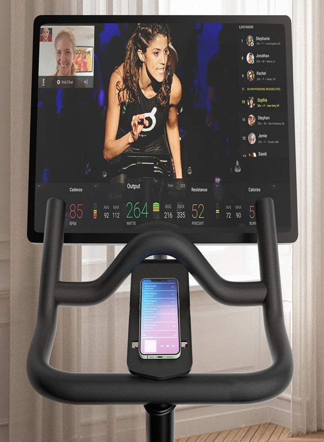 COOLWUFAN Phone Holder Compatible with Peloton Bike & Bike+ Accessories, Handlebar Stable Anti-Slippery Phone Mount Tray, Fit for Most Phone - Image 3