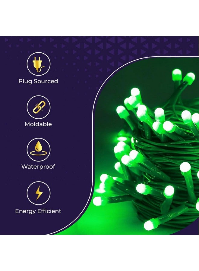 Lexton 40 LED Power Pixel Serial String/Fairy Light | Plug Sourced | Suitable for Home & Outdoor Decoration, Diwali, Christmas, Ramadan, Wedding, Party, Festival (Pack of 10, Green) - Image 4