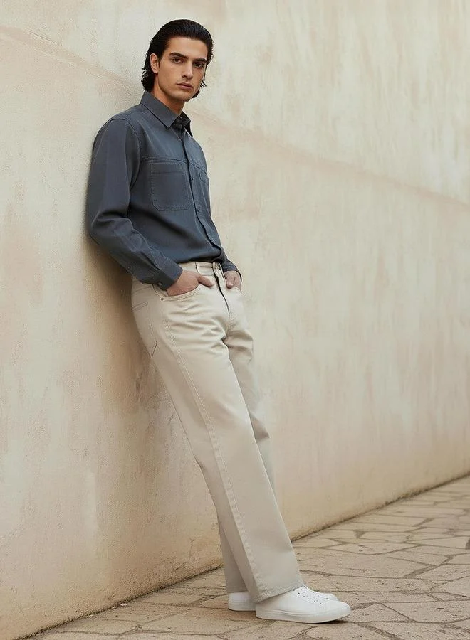 Splash FAV BROWN Men Baggy Fit Mid Rise Jeans for Men | Best Price UAE