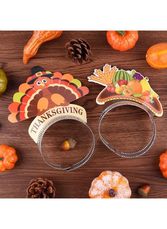 ASTARON 12 Pieces Thanksgiving Headbands for Thanksgiving Decorations, Thanksgiving Turkey Headbands for Thanksgiving Dinner Decor Thanksgiving Party Supplies - Image 4